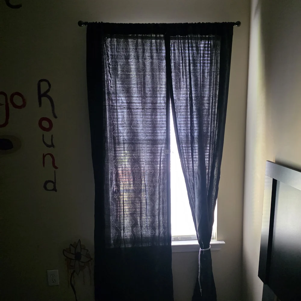 Black Drapes - Window Curtain Panel